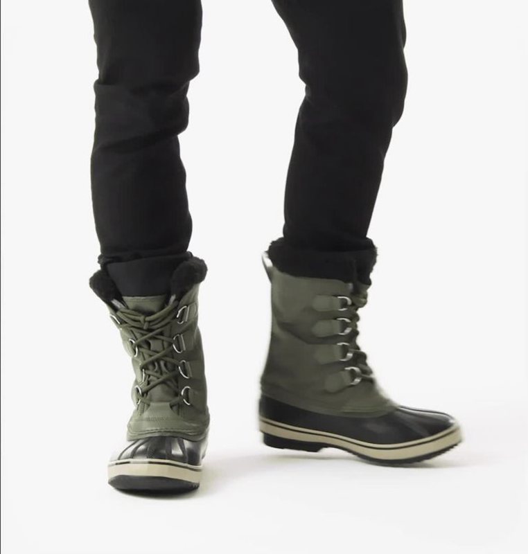 Botas Nieve Sorel Hombre - 1964 Pac™ Nylon Verde Oscuro/Negras - 45607-BNYG